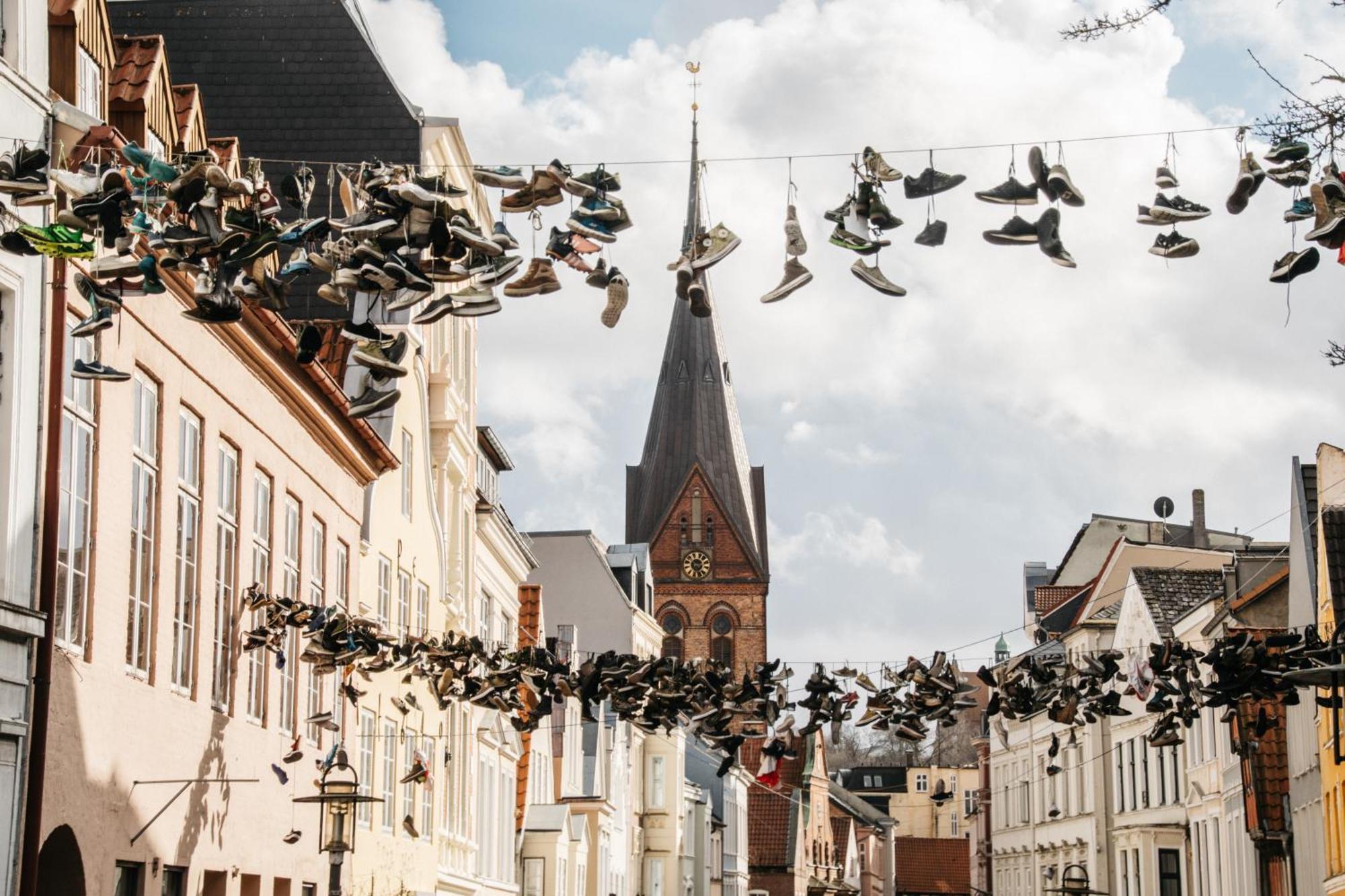 Grosses Apartment Mit 2 Balkonen Zentral Am Nordertor เฟลนส์บวร์ก ภายนอก รูปภาพ